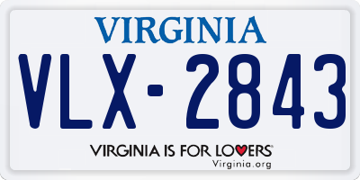 VA license plate VLX2843
