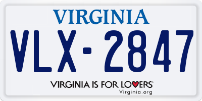 VA license plate VLX2847