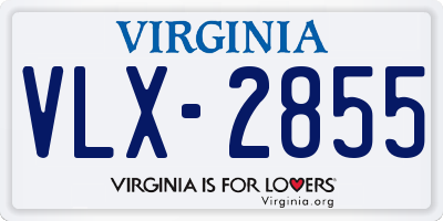 VA license plate VLX2855