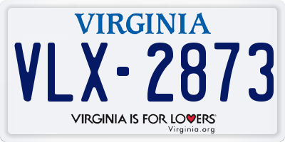 VA license plate VLX2873