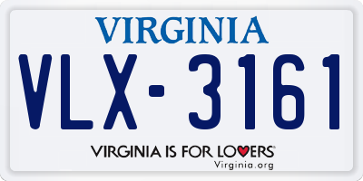 VA license plate VLX3161