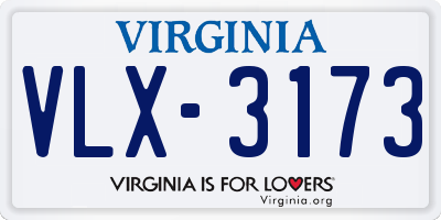 VA license plate VLX3173