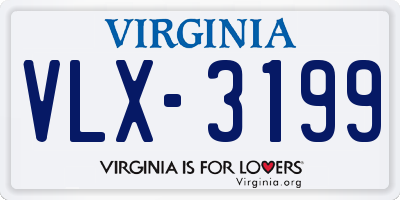 VA license plate VLX3199