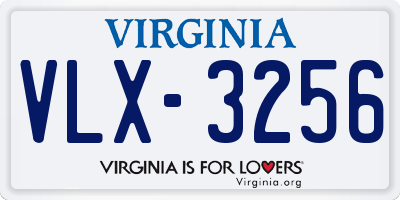 VA license plate VLX3256