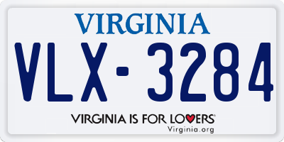 VA license plate VLX3284