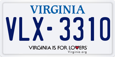 VA license plate VLX3310