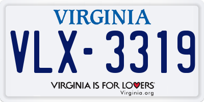 VA license plate VLX3319