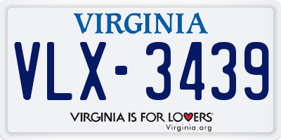 VA license plate VLX3439