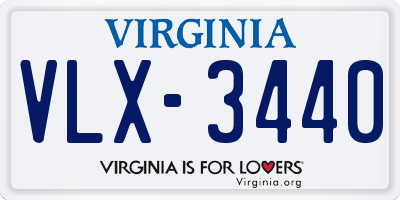 VA license plate VLX3440