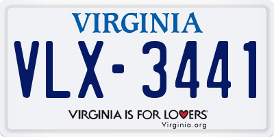 VA license plate VLX3441