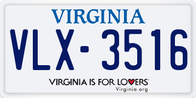 VA license plate VLX3516