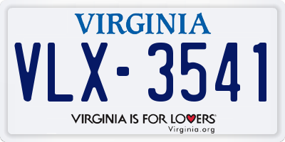 VA license plate VLX3541