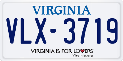 VA license plate VLX3719