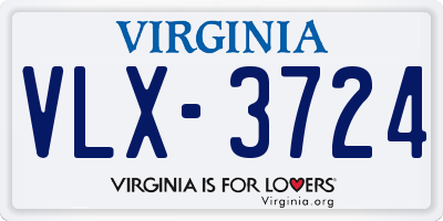 VA license plate VLX3724