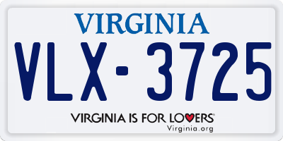 VA license plate VLX3725