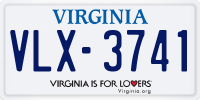 VA license plate VLX3741