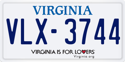 VA license plate VLX3744