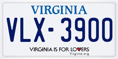 VA license plate VLX3900