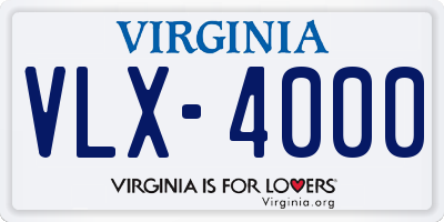 VA license plate VLX4000