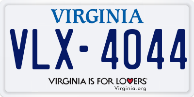 VA license plate VLX4044