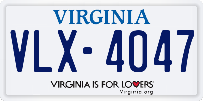 VA license plate VLX4047