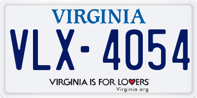 VA license plate VLX4054