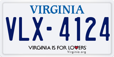 VA license plate VLX4124