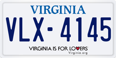 VA license plate VLX4145