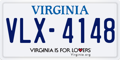 VA license plate VLX4148