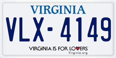 VA license plate VLX4149