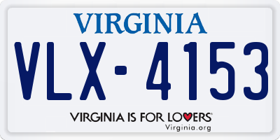 VA license plate VLX4153