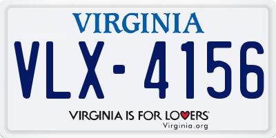 VA license plate VLX4156