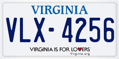 VA license plate VLX4256