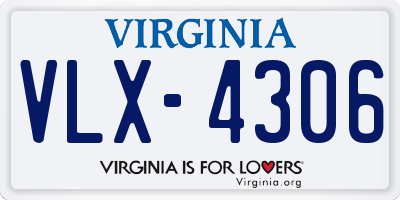 VA license plate VLX4306