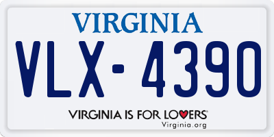 VA license plate VLX4390