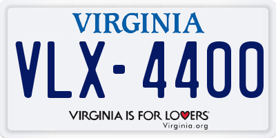 VA license plate VLX4400