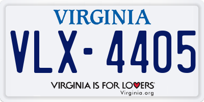 VA license plate VLX4405