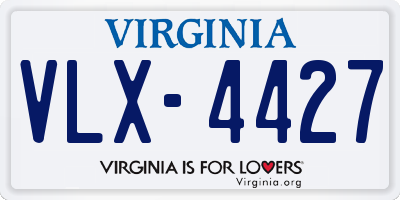 VA license plate VLX4427