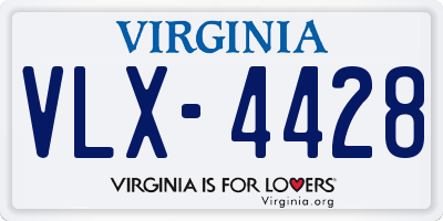 VA license plate VLX4428