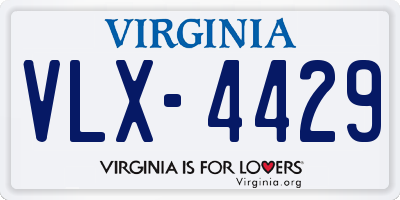 VA license plate VLX4429