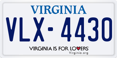 VA license plate VLX4430