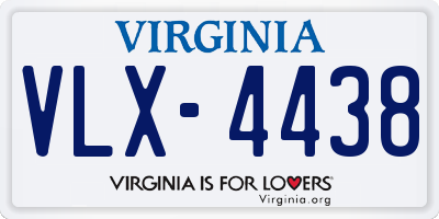 VA license plate VLX4438