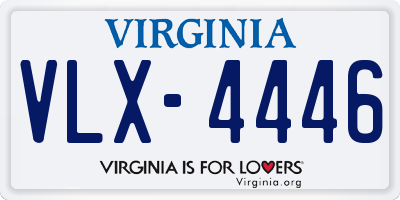 VA license plate VLX4446