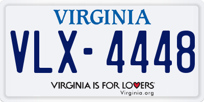 VA license plate VLX4448