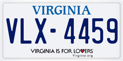 VA license plate VLX4459