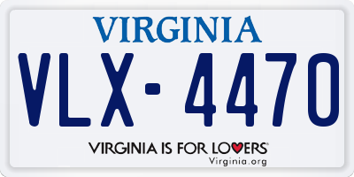 VA license plate VLX4470