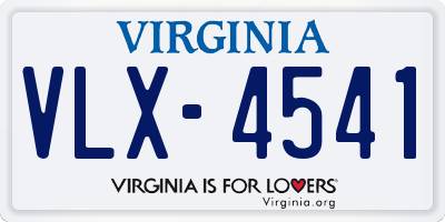 VA license plate VLX4541