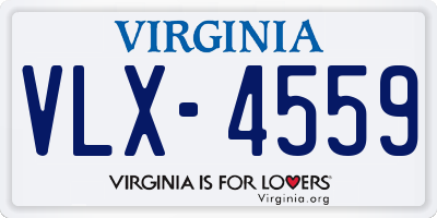 VA license plate VLX4559