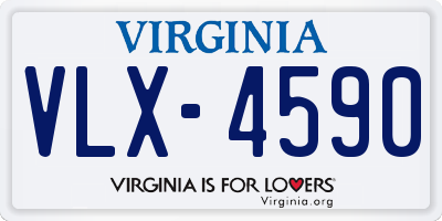 VA license plate VLX4590