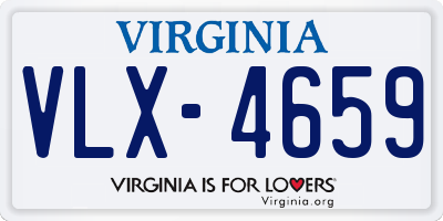 VA license plate VLX4659